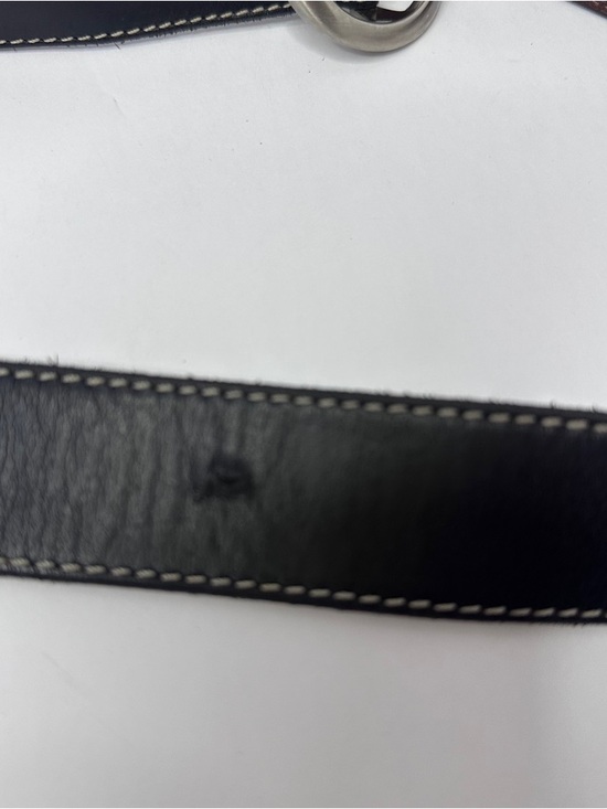 Cole Haan Black Leather Belt, Solid Brass Buckle, Made in Italy, Blokecore - Picture 5 of 9